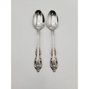 Oneida Pembrooke Renoir Set of 2 Teaspoons Spoons Stainless Flatware